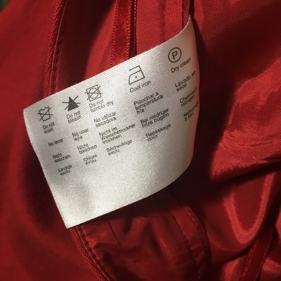 Esprit Deep Red Wool Blend Luxe Skirt - Picture 7 of 8